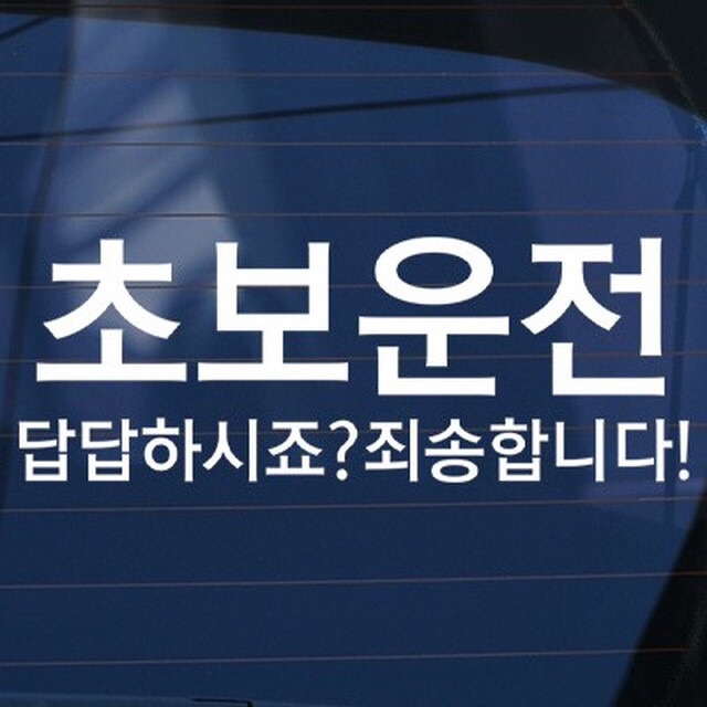 초보운전스티커 붙여야한다 vs 안붙이는게낫다 | 인스티즈