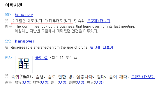 행오버(Hangover) 이미지
