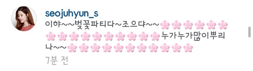 소녀시대 태연과 서현의 벚꽃 댓글 공방전 | 인스티즈