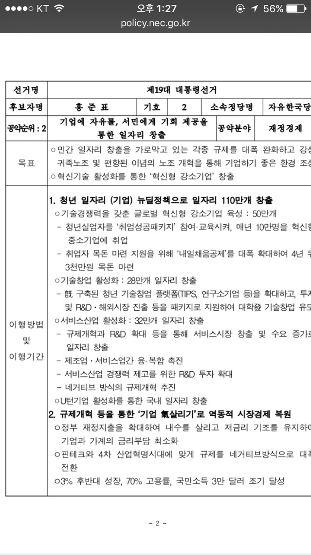 주요 대선후보들 공약정리 (1) 일자리정책 | 인스티즈