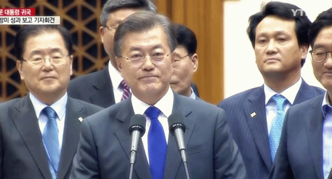 문재인 대통령 방미 성과 보고 움짤 | 인스티즈