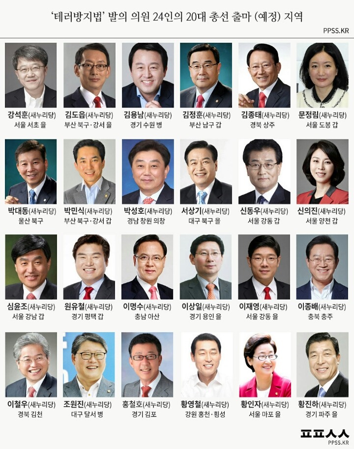 테러방지법 발의한 의원들 | 인스티즈