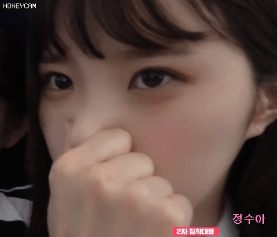프로미스 나인 송하여 V앱 뉴욕KCON 비하인드.GIF(데이터주의) | 인스티즈